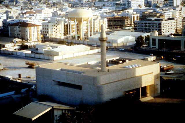 General view showing mosque and minaret