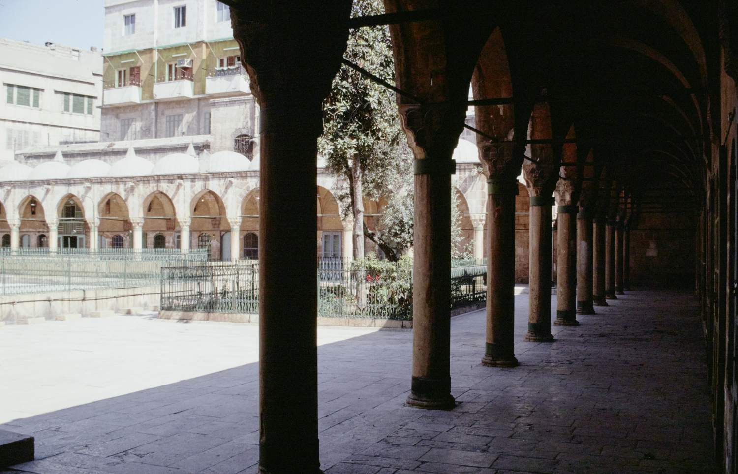 Eastward view from mosque courtyard portico.