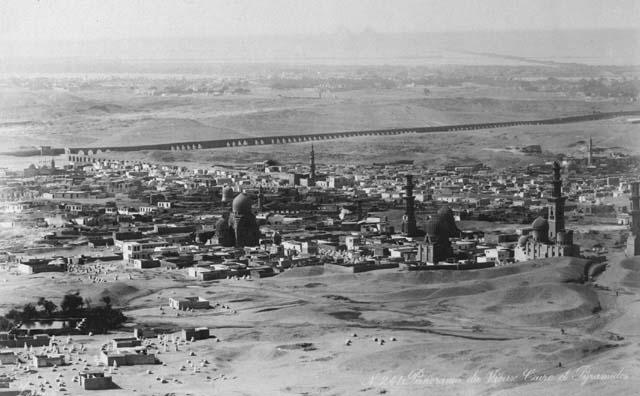Distant view. From left to right: al-Sawabi, Mausoleum of Sudun Amir Majlis, Southern Minaret, Ali Badr, Minaret of Qusun, al-Sultaniyya, Northern Minaret
