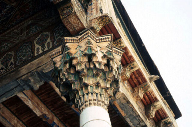 Detail, painted column capital
