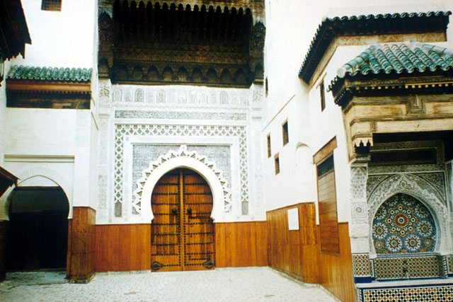 Anterior view showing courtyard