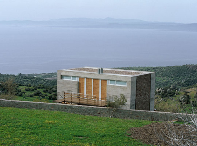 View past house toward the Aegean Sea
