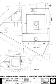 Jami' al-Mansuri al-Kabir - Drawing of the building, based on survey: Site plan and roof plan.