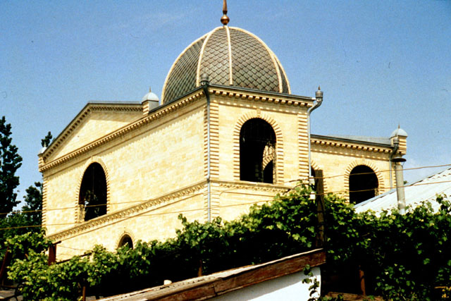 Exterior view showing façade and cupola