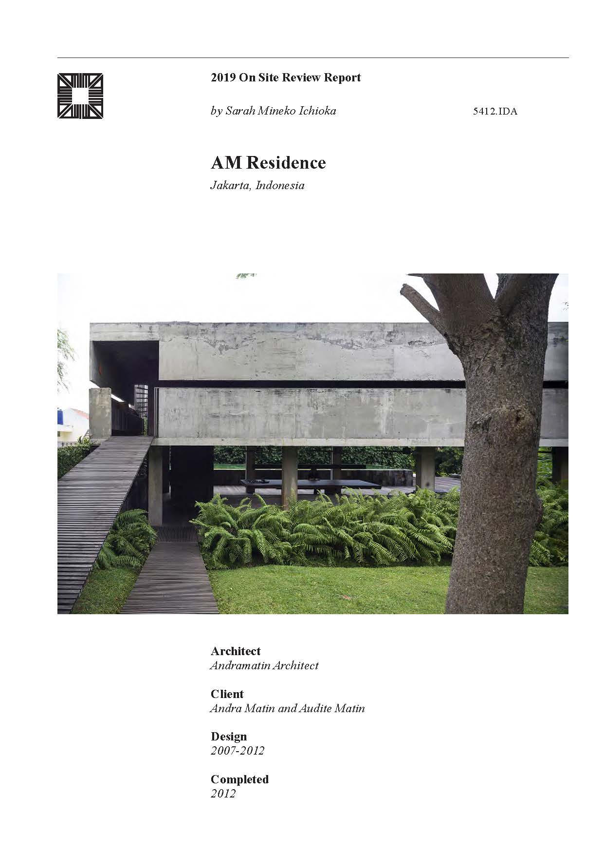 AM Residence On-site Review Report