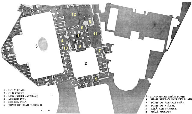 Site plan of shrine complex (north is down)