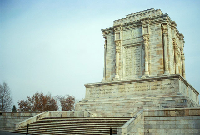 Firdawsi Mausoleum - Exterior view with platform steps