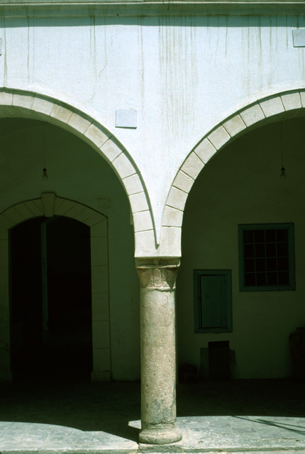 Courtyard, detailed elevation of first floor column