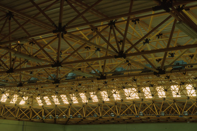 Interior detail showing ceiling beams