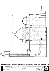 Drawing of the building, based on survey: Section A-A.