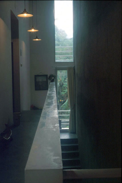 Interior view showing dramatic, vertically oriented views