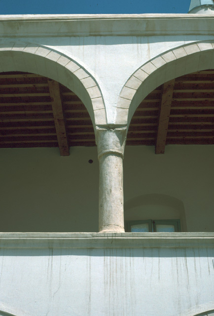 Courtyard, detailed elevation of second-story column