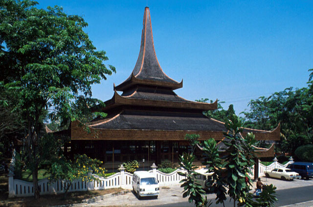 A Minangkabau style mosque from west Sumatra