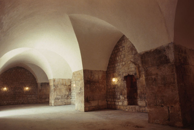 Interior view showing use of cross-vaulting to create vast open space