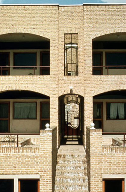 Courtyard façade, detail of brickwork