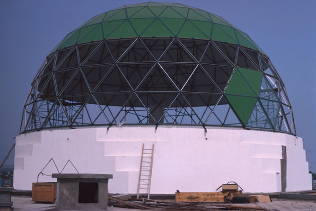 Exterior details showing dome