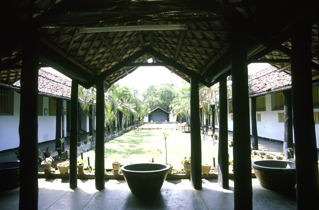 The main courtyard in the dormitory block