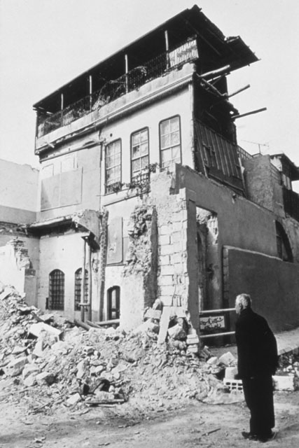 Exterior view showing demolished building