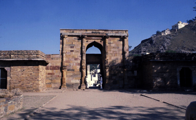 East façade of main gateway viewed from inside the courtyard