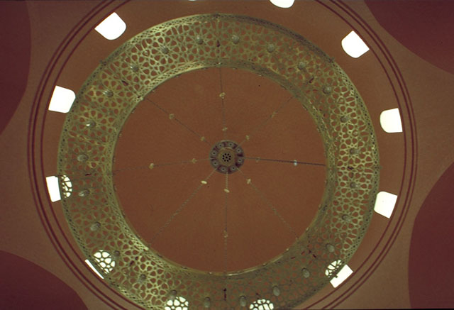 Interior, dome and chandelier