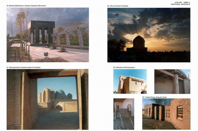 Presentation panel 4, images of restored monuments and new structures