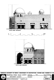 Drawing of Khatuniyya Madrasa: Elevations