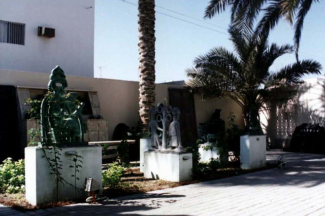Courtyard with sculptures