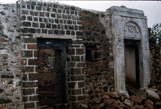 Earthquake Rehabilitation Centres - Façade, detail before restoration