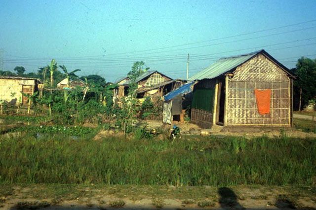 Dutta Para Rehabilitation Project - General view to bamboo sheds