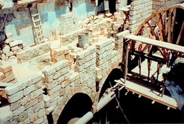 Stone arches during restoration