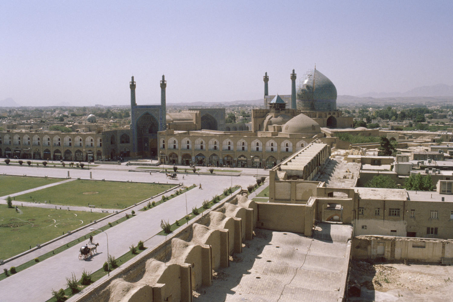View south from Ali Qapu to the Mosque of the Shah.