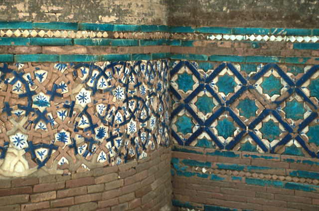 Detail of exterior tile decoration