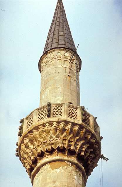 Minaret showing traces of erosion