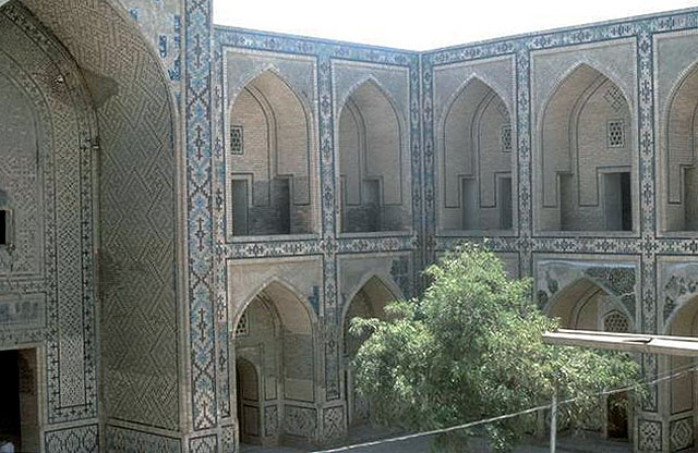 Interior view of courtyard façade and galleries