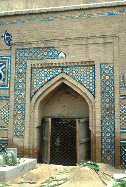 Detail of entrance portal on eastern façade