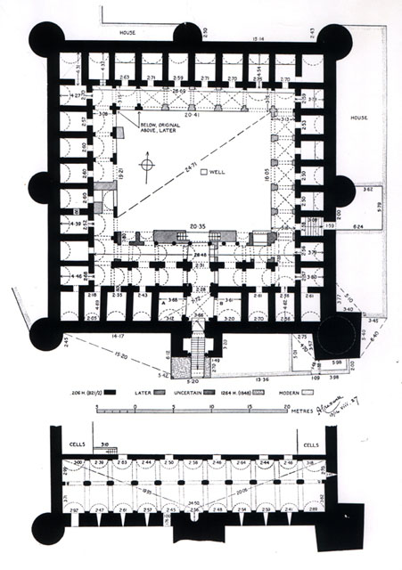 Ribat Sousse - Partial plan of mosque on first floor