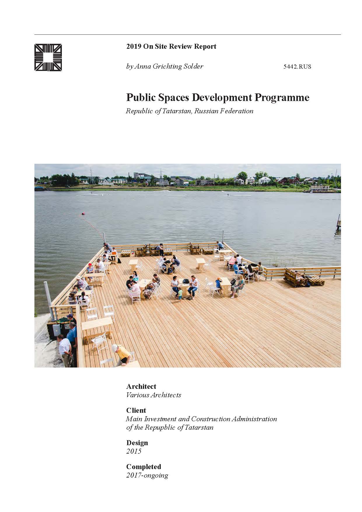 Public Spaces Development Programme - The On-site Review Report, formerly called the Technical Review, is a document prepared for the Aga Khan Award for Architecture by commissioned independent reviewers who report to the Master Jury about a specific shortlisted project. The reviewers are architectural professionals specialised in various disciplines, including housing, urban planning, landscape design, and restoration. Their task is to examine, on-site, the shortlisted projects to verify project data seek. The reviewers must consider a detailed set of criteria in their written reports, and must also respond to the specific concerns and questions prepared by the Master Jury for each project. This process is intensive and exhaustive making the Aga Khan Award process entirely unique.