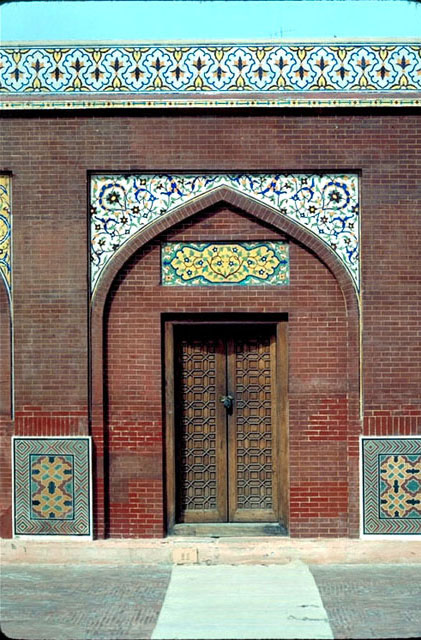 Wazir Khan Mosque Restoration - Wooden door