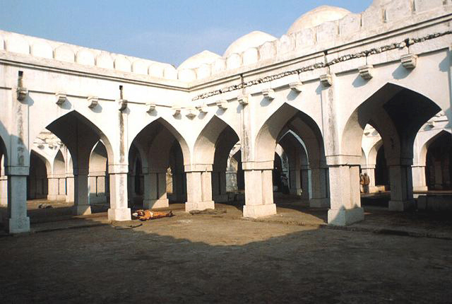 Interior view of courtyard and colonnade