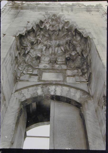 Northwest portal of mosque courtyard; muqarnas hood