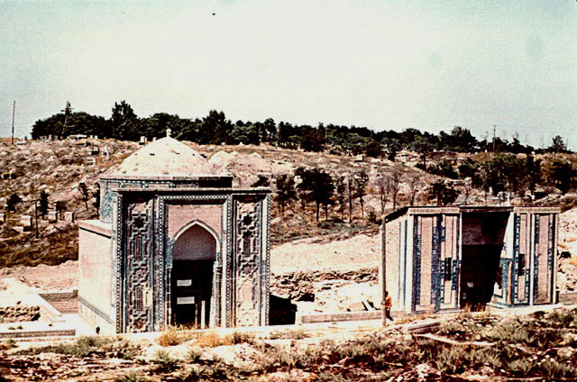 Exterior view from east showing Anonymous Mausoleum II on the right and Anonymous Mausoleum I on the left