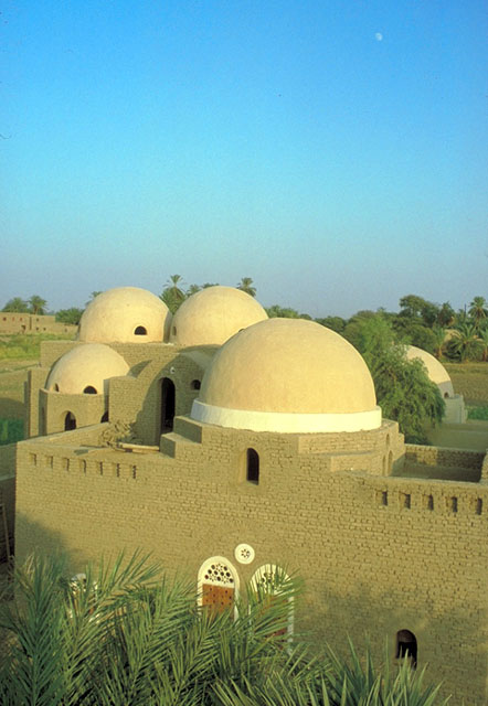View to roof terrace and domes