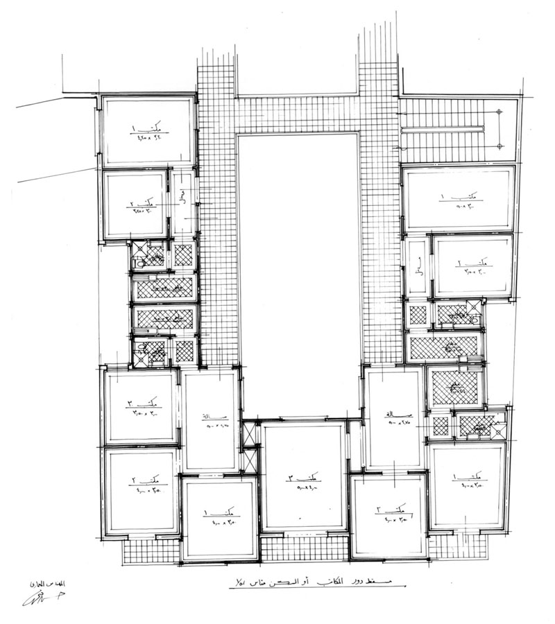 Working drawing: offices plan