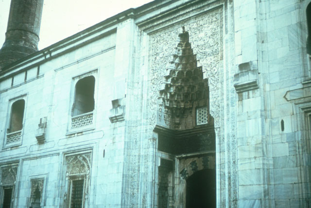 Exterior detail, showing muqarnas portal