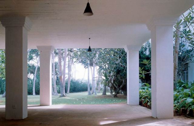 View to garden from under covered patio