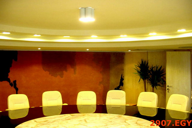 Conference hall with round table