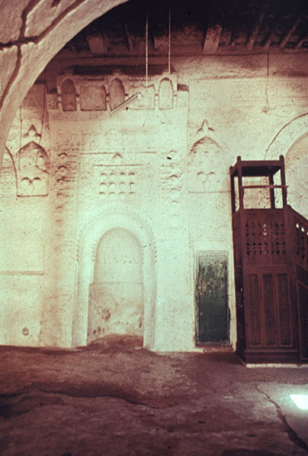 Jami' al-Asha'ir - Mihrab with door that religious leader would have used and minbar to the right