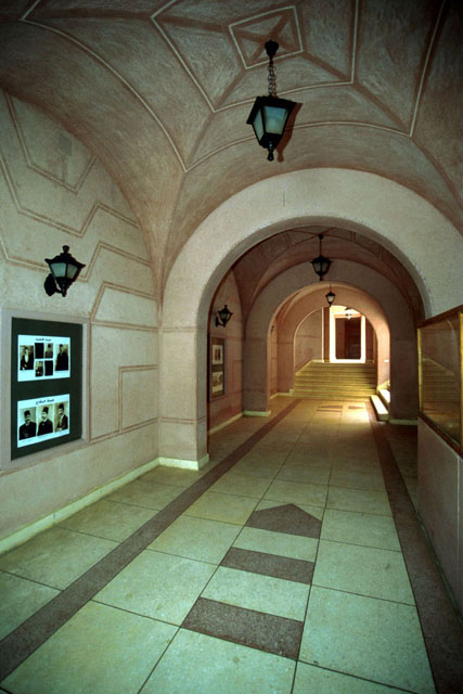 Interior view showing vaulted pathway