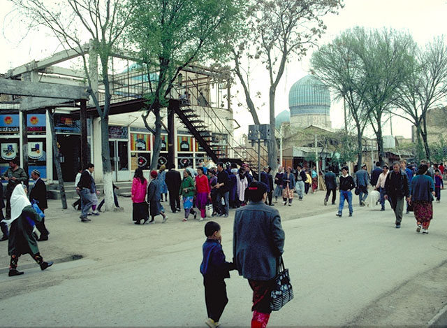Street view, showing the widening of New Tashkent Street