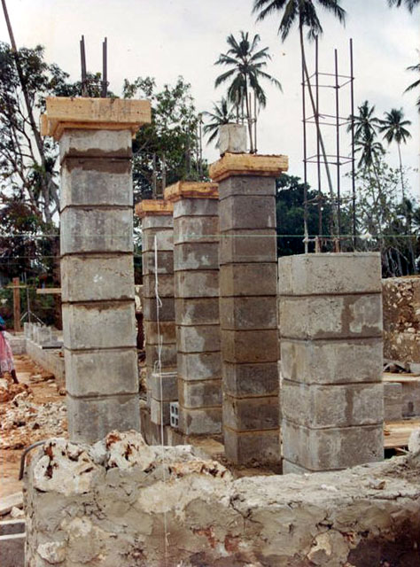 Columns with re-inforcement bars